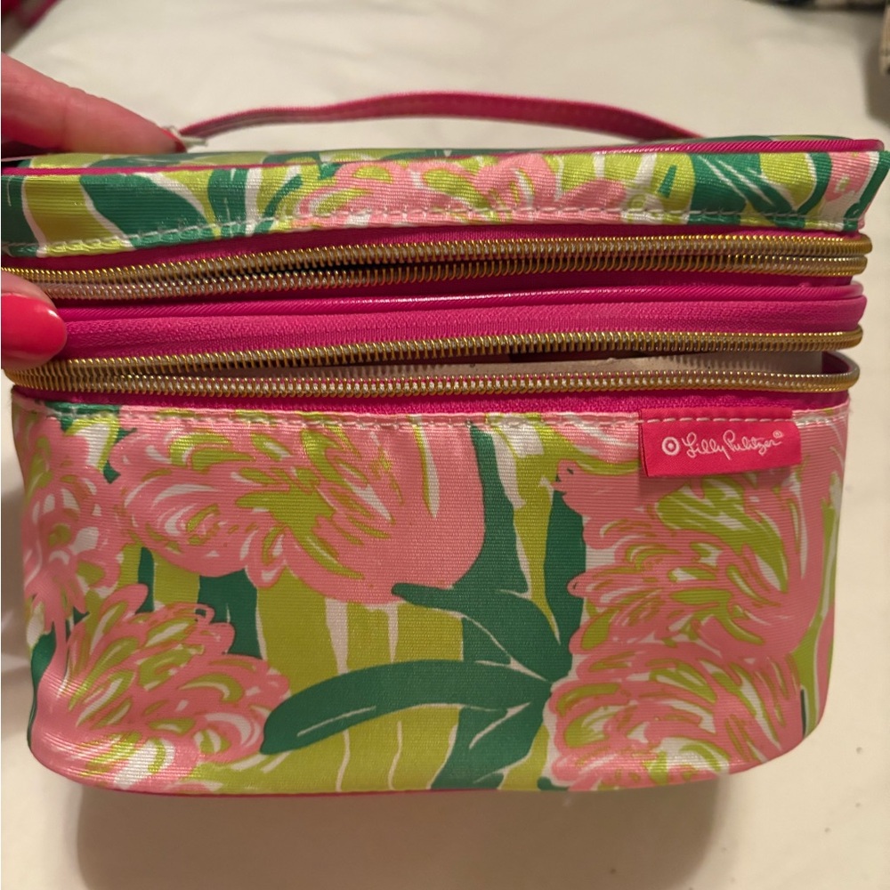 Lilly Pulitzer Flamingo Print Cosmetic Bag - Picture 2 of 6